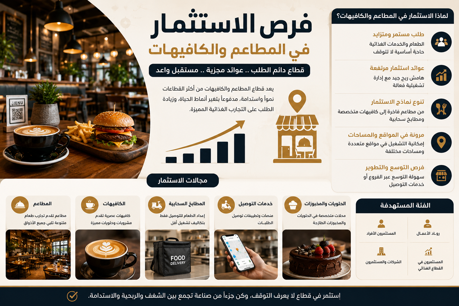 أفضل فرص الاستثمار في المطاعم والكافيهات 2026 في السعودية ومصر