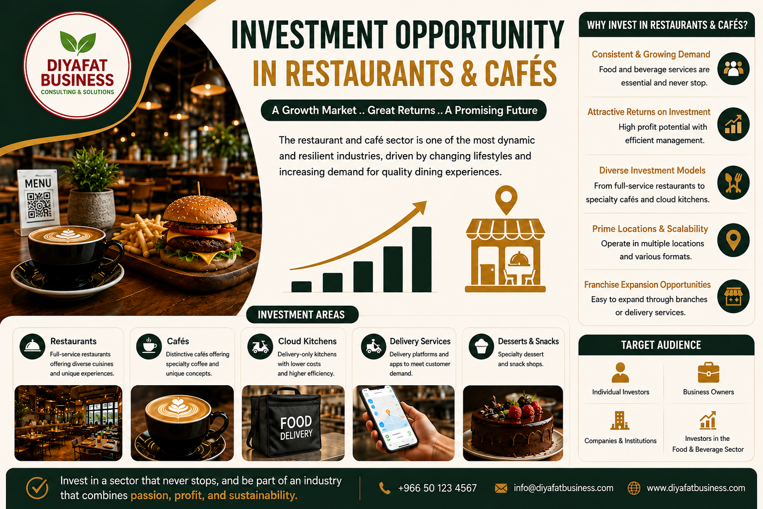 Best Investment Opportunities in Restaurants and Cafes 2026 in Saudi Arabia and Egypt
